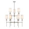 Z-Lite Emily 9 Light Chandelier, Brushed Nickel & Off White 3033-9BN - alternate 3